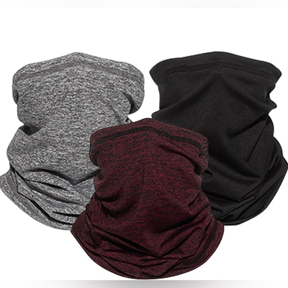 Zollen 3/1 Pack Neck Warmer Fleece Windproof Neck Gaiter Snood for Men Women - Picture 3 of 7